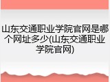 山东交通职业学院官网是哪个网址多少(山东交通职业学院官网)
