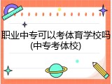 职业中专可以考体育学校吗(中专考体校)