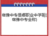 宿豫中专是哪职业中学呢(宿豫中专全称)