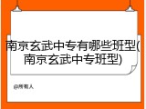 南京玄武中专有哪些班型(南京玄武中专班型)