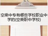 空乘中专有哪些学校职业中学的(空乘职中学校)