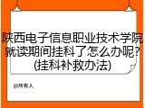 陕西电子信息职业技术学院就读期间挂科了怎么办呢？(挂科补救办法)