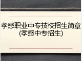 孝感职业中专技校招生简章(孝感中专招生)