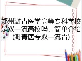 郑州澍青医学高等专科学校是双一流高校吗，简单介绍(澍青医专双一流否)