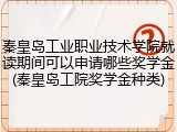 秦皇岛工业职业技术学院就读期间可以申请哪些奖学金(秦皇岛工院奖学金种类)
