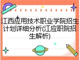 江西应用技术职业学院招生计划详细分析(江应职院招生解析)
