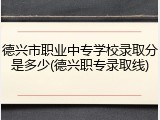 德兴市职业中专学校录取分是多少(德兴职专录取线)