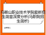 马鞍山职业技术学院最新招生简章深度分析(马职院招生简析)