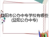 益阳市公办中专学校有哪些(益阳公办中专)
