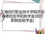 上海闵行职业技术学院开设有哪些奖学和助学金(闵行职院奖助学金)
