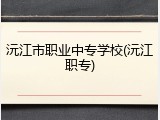 沅江市职业中专学校(沅江职专)
