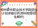 郑州软件职业技术学院招生计划详细分析(郑州软职招生解析)