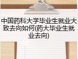 中国药科大学毕业生就业大致去向如何(药大毕业生就业去向)
