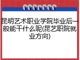 昆明艺术职业学院毕业后一般能干什么呢(昆艺职院就业方向)
