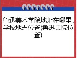 鲁迅美术学院地址在哪里，学校地理位置(鲁迅美院位置)