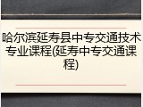 哈尔滨延寿县中专交通技术专业课程(延寿中专交通课程)