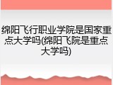 绵阳飞行职业学院是国家重点大学吗(绵阳飞院是重点大学吗)