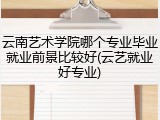 云南艺术学院哪个专业毕业就业前景比较好(云艺就业好专业)