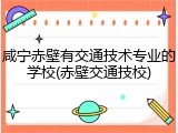 咸宁赤壁有交通技术专业的学校(赤壁交通技校)