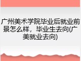 广州美术学院毕业后就业前景怎么样，毕业生去向(广美就业去向)
