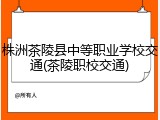株洲茶陵县中等职业学校交通(茶陵职校交通)