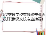 武汉交通学校有哪些专业职校好(武汉交校专业推荐)