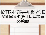 长江职业学院一年奖学金最多能拿多少(长江职院最高奖学金)