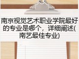 南京视觉艺术职业学院最好的专业是哪个，详细阐述(南艺最佳专业)