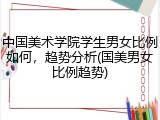 中国美术学院学生男女比例如何，趋势分析(国美男女比例趋势)