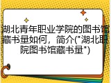 湖北青年职业学院的图书馆藏书量如何，简介("湖北职院图书馆藏书量")