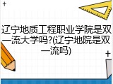 辽宁地质工程职业学院是双一流大学吗?(辽宁地院是双一流吗)