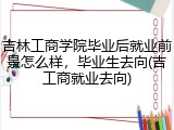 吉林工商学院毕业后就业前景怎么样，毕业生去向(吉工商就业去向)