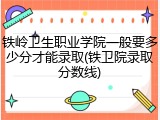 铁岭卫生职业学院一般要多少分才能录取(铁卫院录取分数线)