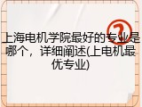 上海电机学院最好的专业是哪个，详细阐述(上电机最优专业)