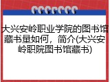 大兴安岭职业学院的图书馆藏书量如何，简介(大兴安岭职院图书馆藏书)