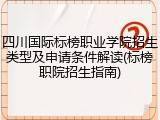 四川国际标榜职业学院招生类型及申请条件解读(标榜职院招生指南)