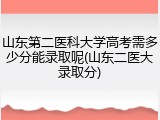 山东第二医科大学高考需多少分能录取呢(山东二医大录取分)