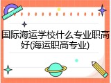 国际海运学校什么专业职高好(海运职高专业)