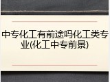 中专化工有前途吗化工类专业(化工中专前景)