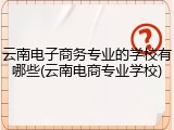云南电子商务专业的学校有哪些(云南电商专业学校)