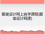 服装设计网上自学课程(服装设计网课)