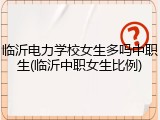 临沂电力学校女生多吗中职生(临沂中职女生比例)