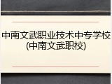 中南文武职业技术中专学校(中南文武职校)