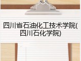 四川省石油化工技术学院(四川石化学院)