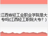 江西省轻工业职业学院是大专吗(江西轻工职院大专？)