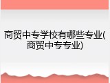 商贸中专学校有哪些专业(商贸中专专业)