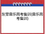 东营音乐高考集训(音乐高考集训)