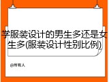 学服装设计的男生多还是女生多(服装设计性别比例)