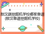 敖汉旗挖掘机学校哪家靠谱(敖汉靠谱挖掘机学校)