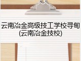 云南冶金高级技工学校寻甸(云南冶金技校)